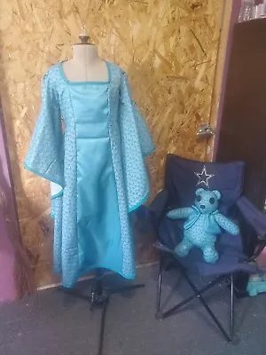 Girls Renaissance/ Medieval Princess Dress Size 6 Plus Matching Teddy Bear • $65