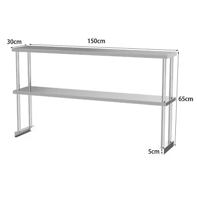 £65.99 • Buy Kitchen Catering Table Heavy Duty Work Bench Food Prep Stainless Steel Top Shelf