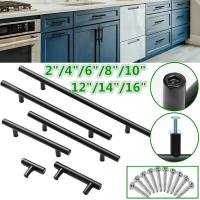 10Pack Kitchen Cabinet Pulls Stainless Steel Drawer T Bar Knob Handles 2-16  NEW • $8.36