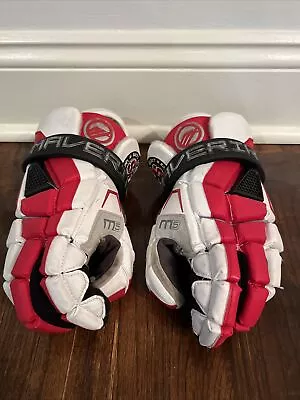 Maverik Lacrosse Glove 13” Red And White With Black Trim USED • $70