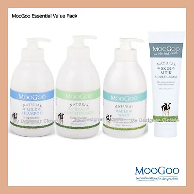 $98.90 • Buy MooGoo Essential Value Pack - Shampoo, Conditioner, Body Wash  & Udder Cream