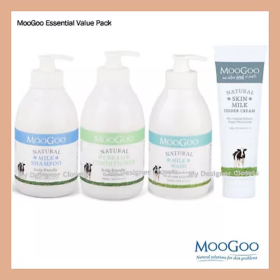 $98.90 • Buy MooGoo Essential Value Pack - Shampoo, Conditioner, Body Wash  & Udder Cream
