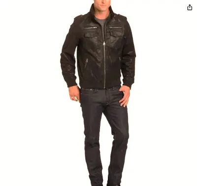 NEW Levi's Men's Leather Military Jacket Dark Brown XX-Large • $119.99