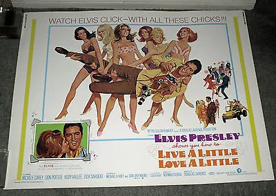 LIVE A LITTLE LOVE A LITTLE Orig ROLLED 1968 22x28 Movie Poster ELVIS PRESLEY • $319.99