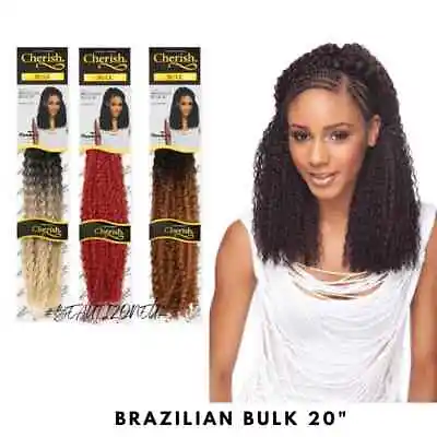 Cherish Synthetic Braid Curly Hair Crochet Extension - Brazilian Bulk 20 Inch • £7.39