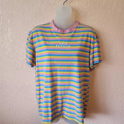 Odd Future Multicolor Stripe Short Sleeve Casual Tee Shirt S • £17.10