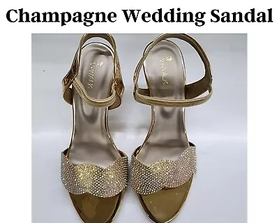 Women Sandals Bridal High Heels Sandal For Bride Shoes Bridesmaid Partywear Gift • £76