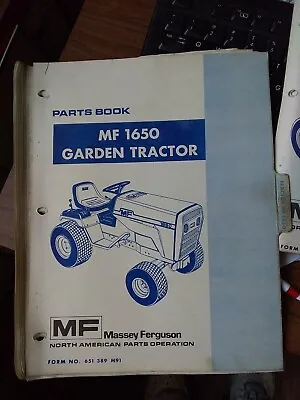 Massey Ferguson Garden Tractor MF 1650 Parts And Repair Manuel  • $25