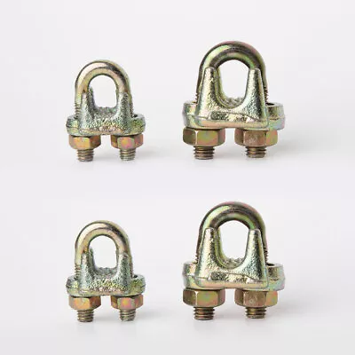 £1.99 • Buy Heavy Duty Wire Rope Grips Clamp Cable Steel Metal Wire U Bolts Fixing 6mm -22mm