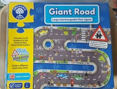 £2.99 • Buy Orchard Toys Giant Road Interchangeable Jigsaw Puzzle Boxed Complete 20 Pieces