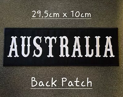 Patch Iron/sew On  Australia  Banner Back  PatchBiker Harley Davidson Vest • $32.25