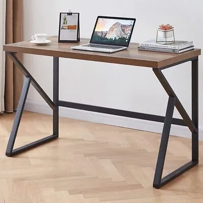 HSH Large Computer Desk Industrial Modern Home Office Desk Wooden And Metal PC • $239.83