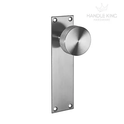 Manhattan Style Knurled Knob On Flush Plate In Satin Finish • £26.95