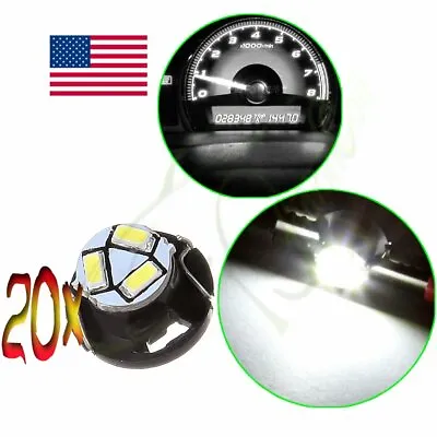20x Ultra White 3SMD T5/T4.7 Neo Wedge LED A/C Climate Heater Control Light Bulb • $10.44