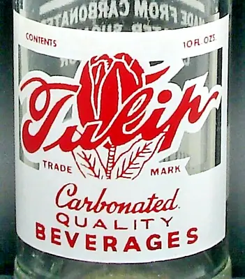 Tulip; Tulip Bottling Co.; Morgantown W. VA.; 2-color ACL Soda Pop Bottle • $42.95