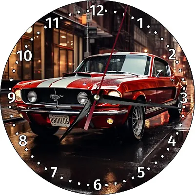 Ford Mustang 1967 Art MDF Wall Clocks With Print • $24.99