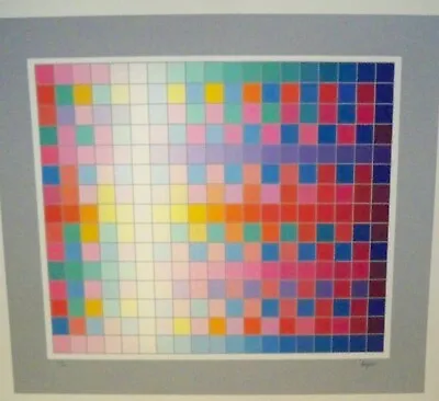 1983 Israeli Artist Yaacov Agam Pencil Signed Serigraph  New Landscap  With COA • $650