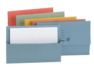 £6.45 • Buy 20 A4 / Foolscap Filing Document Wallet Folders Manilla Card Half Flap 4 Colours