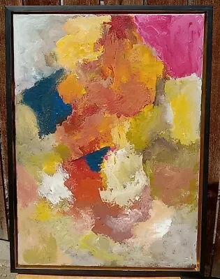 Abstract Expressionist Mid Century Modern Style Painting Modernist Origanal  • $145