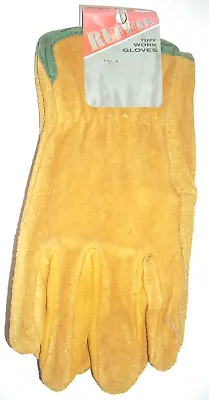 Ruffie 76506L Brown Split Cowhide Leather Gloves Men's Work Gloves Sz Large • $6.99