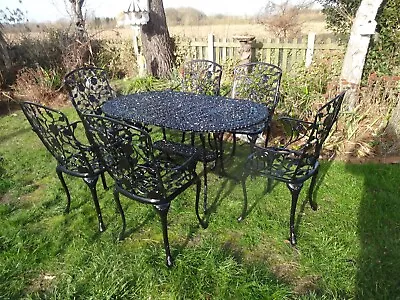 £650 • Buy Nova Large Garden / Patio Set ~ Table And 6 Chairs ~ ~ Cast Aluminium
