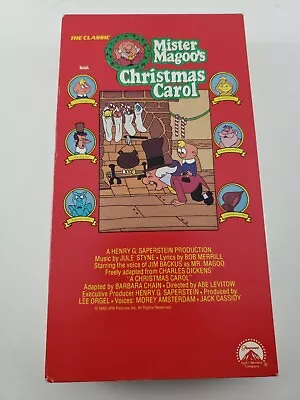 Mister Magoos Christmas Carol 1962 (Vhs 1988) • $2.54