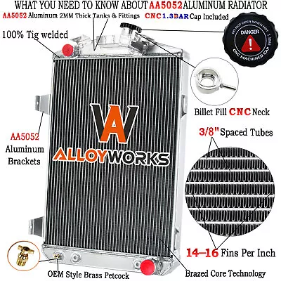 4 Rows Aluminum Radiator For 1930 Chevrolet Chevy Car Chevy V8 Conversion Engine • $184.95