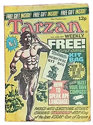 Tarzan Weekly #1 11 June 1977 Vintage UK Comic Byblos **NO FREE GIFT!** • £6