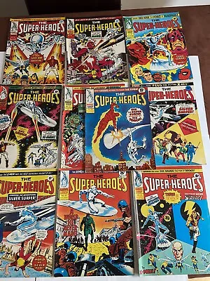 The Super-Heroes Issue 21 -30  1975 UK Marvel Reprints SILVER SURFER- Last 10 • £6.50