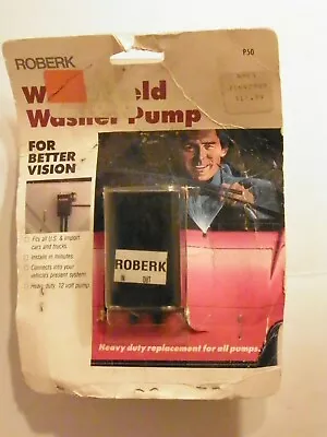 Vintage Roberk P50 Windshield Washer Pump NOS  Manufactured  1998  12volt   • $19.95