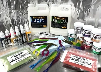 Liquid Plastic MEGA MOLD STARTER SET 4 Cavity Plastisol Fishing Lure Making Kit • $179.95