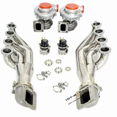 Turbos AR 0.80 0.81+Manifold +Elbows+External Wastegate For LS1 LS2 LSX V8 5.3L • $996.40