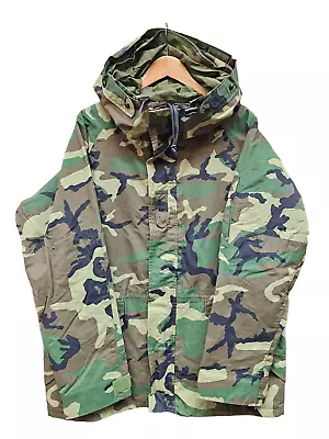 Genuine US Army Woodland Camo Gore-Tex ECWCS Parka Jacket Large Long LL #24 • £109.95