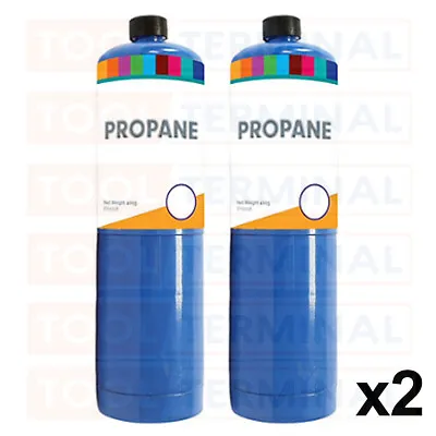 £18.90 • Buy 2Pk Propane Gas 400g Bottle Disposable Cylinder Plumbers Blow Torch Jet Burner