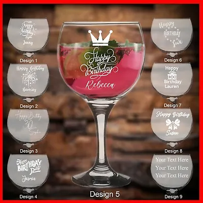 £11.99 • Buy Personalised Engraved Gin Glass Gift Birthday Gifts Present 18th 30th 40th 50th