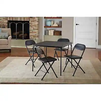 Cosco  5 Piece Black Folding Card Table And Chair Set • $144.99