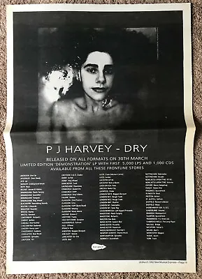 £4.95 • Buy PJ HARVEY - DRY 1992 Full Page UK Press Ad