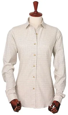 Ladies Laksen Elise Tattersall Shirt - All Sizes - Shamrock Green - New  • £79