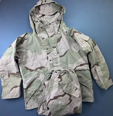 US Army Military Parka Jacket & Pants Large ECWC Desert Camouflage Gore Tex • $99