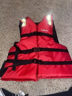 Cabelas Adult Universal Life Jacket Floatation 90lbs+ Chest 30-52in.  • $29.99