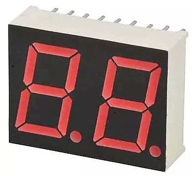 100 Pack Common Anode 2 Digits 18 Pin Red LED 7-Segment Display 0.6  Digit H... • $59.99
