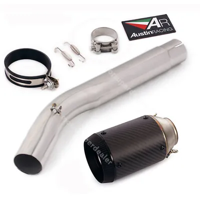 Slip For Suzuki GSXR1000 2005-2006 Exhaust Tips Carbon Muffler Mid Pipe System • $149.18