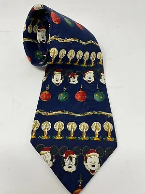 Disney Mickey Mouse As Santa Holiday Christmas Tie Necktie   • $3.97