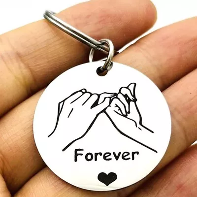 Promise Forever Keychain Gifts For Couples Best Friends Forever Gifts Key Ring • £3.29