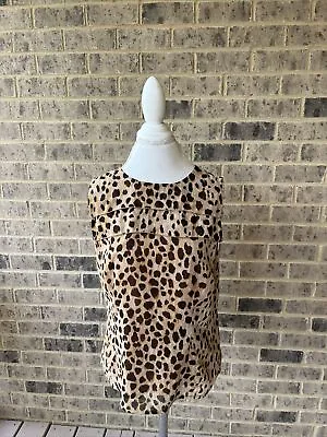 Merona Women's Size L Animal Print Sleeveless Lined Blouse • $8.50