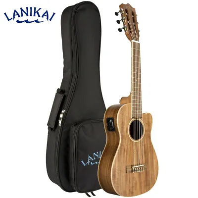 Lanikai ACACIA Series ACST-CEG Cutaway Acoustic Electric Guitelele Ukulele + Bag • $419