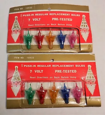 G Vtg 2 Package Christmas Tree Replacement Light Bulbs Star Shape *t G & Y Santa • $12.95