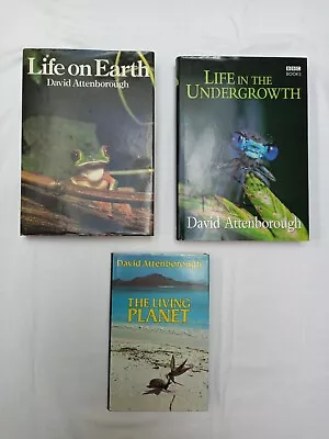 Joblot David Attenborough Books Bbc Series 3 X Hard Back Books Life Ion Earth • £2.50