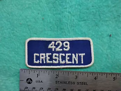 Vintage Ford Mustang 429 Crescent Racing Service Dealer Hat Patch • $7