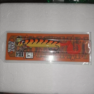 9  Squirrely Jake Musky Mania Pike Crankbait Orange Tiger SQJ9-24 Drifter Tackle • $16